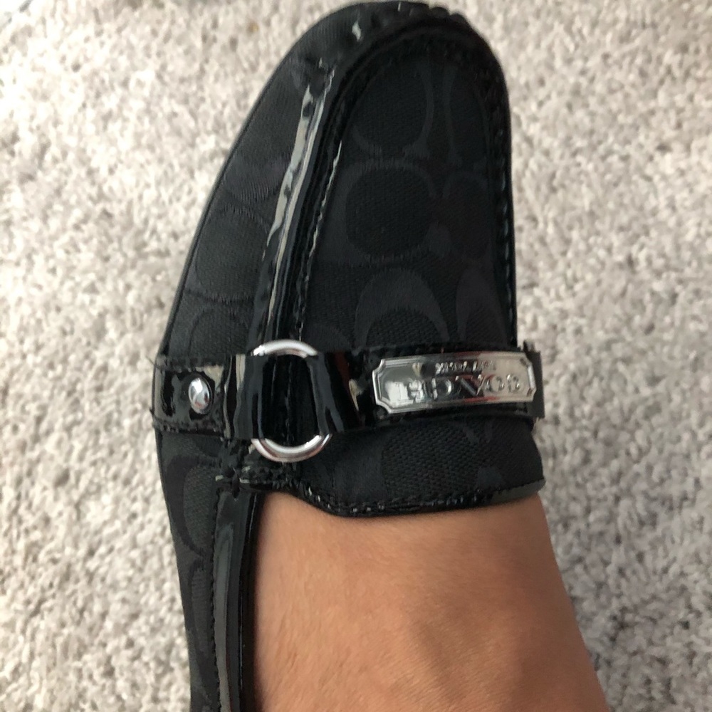 Coach black loafers